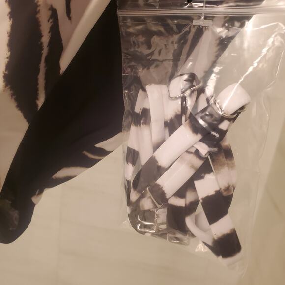 Seafolly Women's DD Cup Bandeau One Piece Swimsuit Zebra Ruched US 6 NWT NEW - Picture 9 of 16